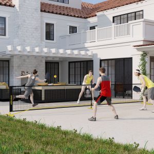 Bærbart Pickleball-net, 6,7 m med bæretaske, metalramme til indendørs udendørs brug Gul