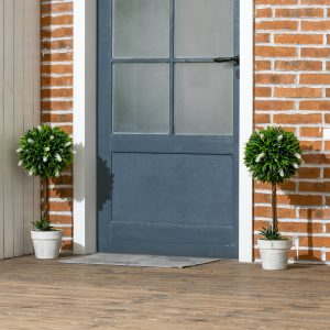 Kunstig Lavendel Sæt med 2 Store 60 cm Kunstige Planter, Kunstige Planter i Potte, Plastik Kunstig Blomst Som Ægte Til Stue Soveværelse Kontor Have Moderne Dekoration